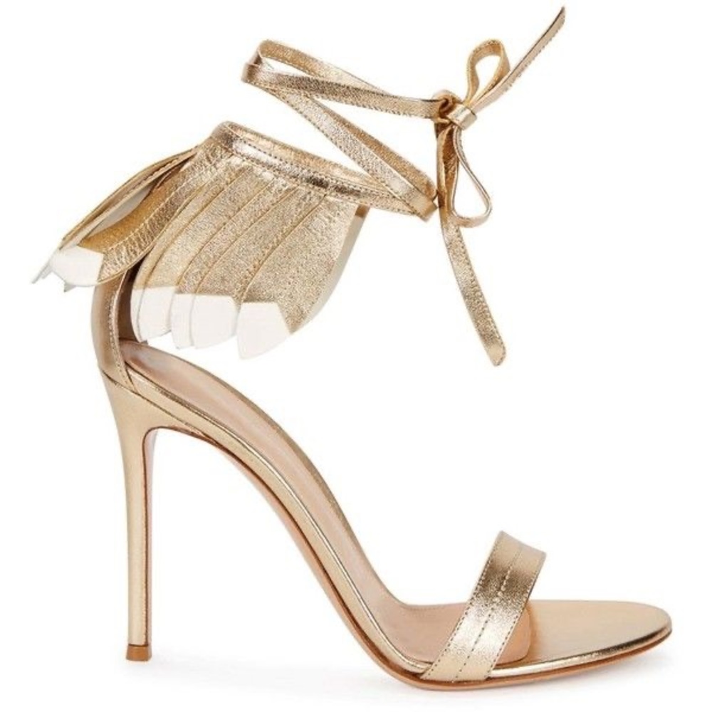🪶Gianvito Rossi leather lace up stilettos